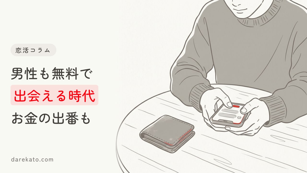 男性注目!完全無料で実現する出会いと、お金を使うべきタイミング